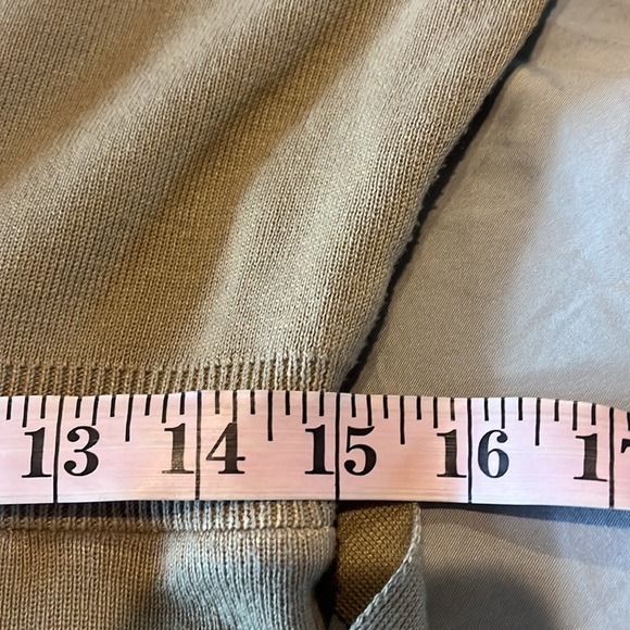 Aster Women’s Tan Surplice Lightweight Knit Sweater Dress size large - Picture 10 of 13